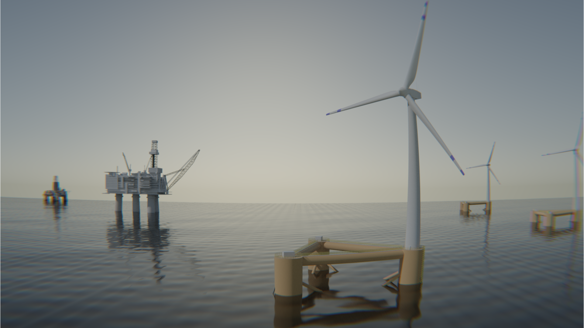 Odfjell Oceanwind's WindGrid offshore supplying wind power  power to platform
