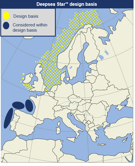 A map of europe with yellow dots

Description automatically generated